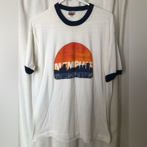 Tee: Vintage 80’s memphis tourist shirt xl used hanes